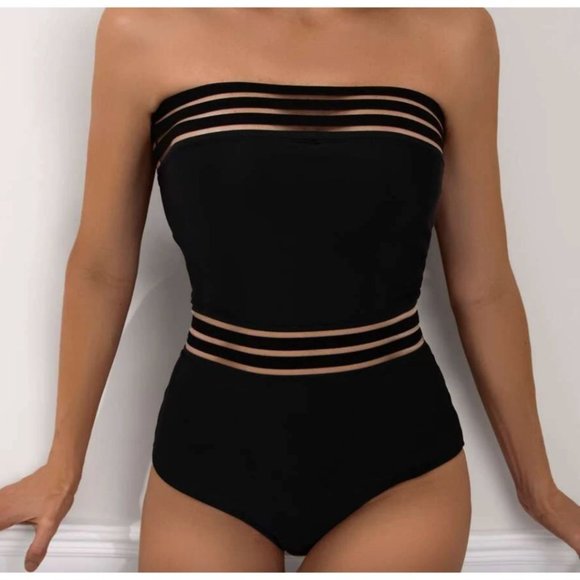 Other - Mesh Bandeau One Piece Swimsuit